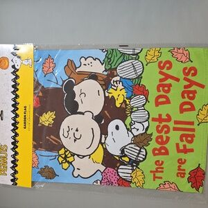 Peanuts Snoopy Fall Garden Flag NWT